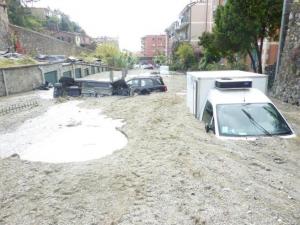 un'immagine del recente drammatico alluvione in Liguria